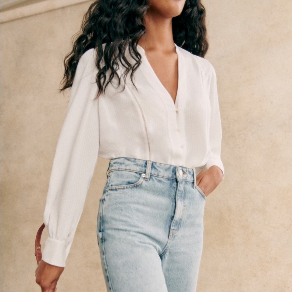 Sézane NWT Talli Blouse in Ecru Size 36/US 4